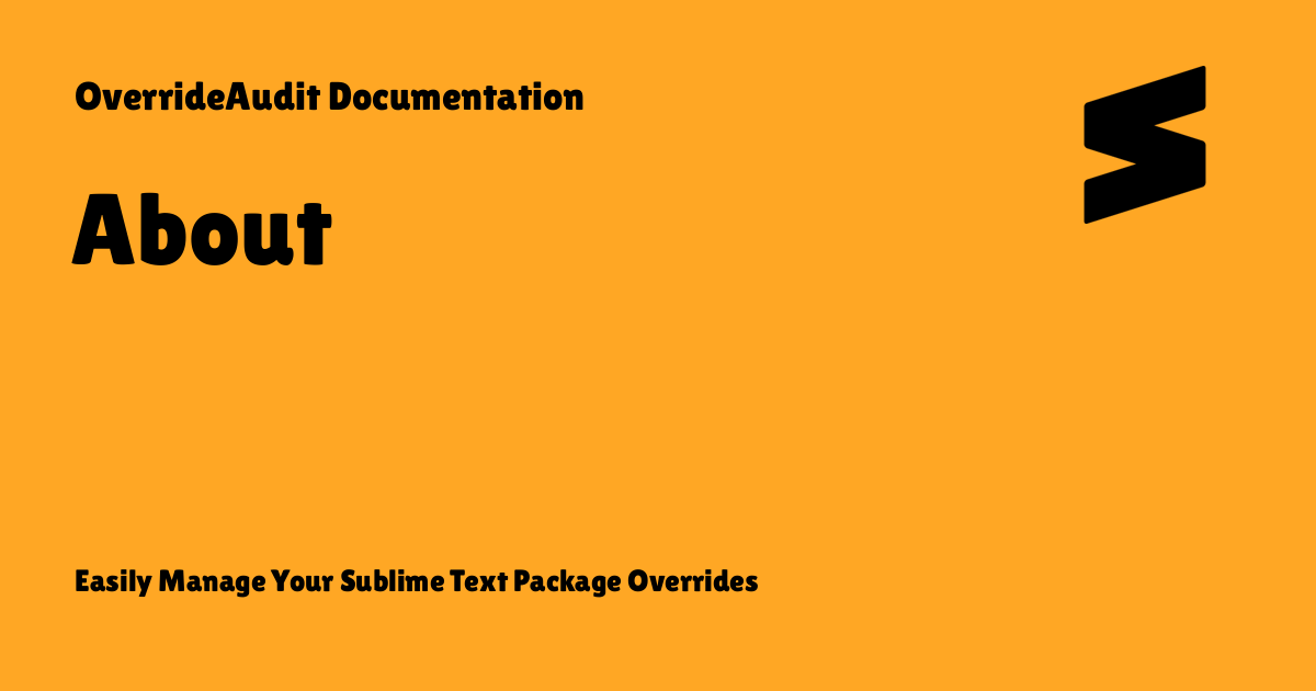 About - OverrideAudit Documentation